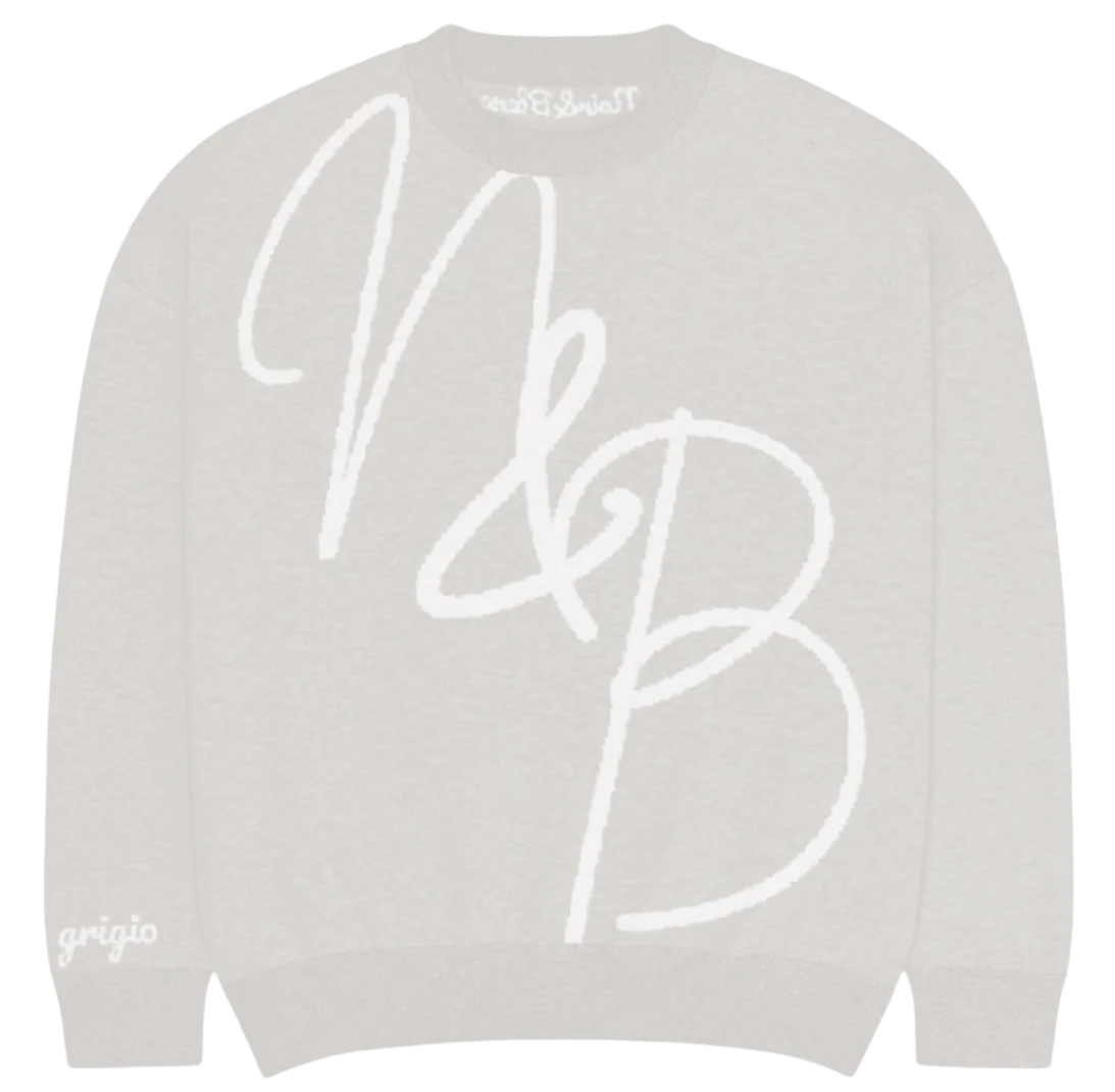pensa grigio Knitted sweater